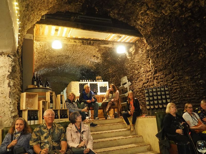 The winery's wine cave